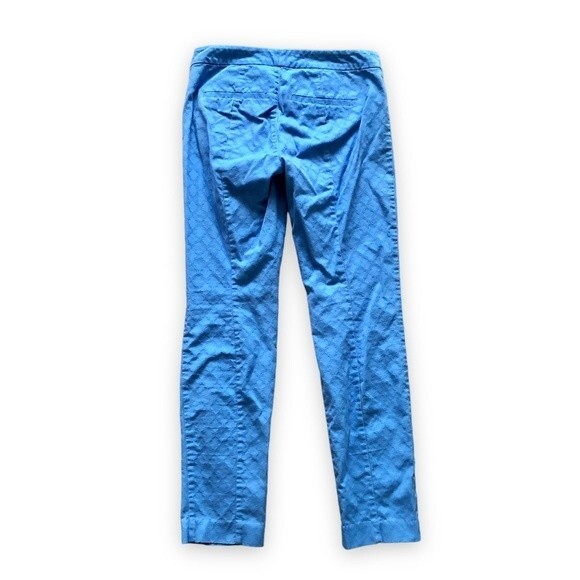 Lilly Pulitzer Kelly Textured Skinny Ankle Pants Light Blue Size 2 Flawed - Picture 2 of 7
